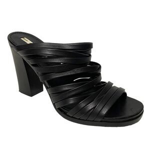 Elegant Black Strappy Women's Heels